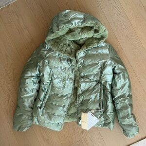 Reversible Faux Fur Down Jacket
